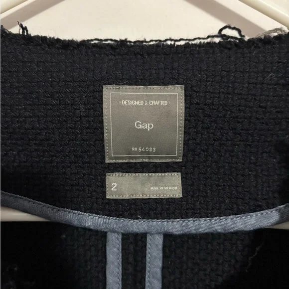 GAP Women's Navy Blazer with Zipper Details size 2 - Picture 5 of 5